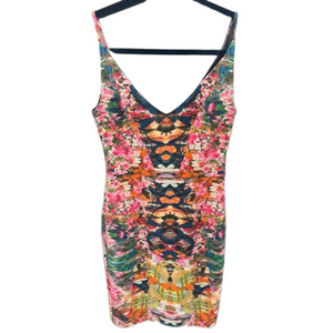 Black Halo multi-coloured floral dress Size 4